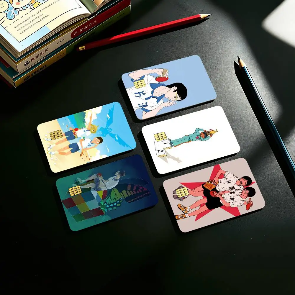 Classic Anime P-Ping Pong Credit Card HD Stickers Small Chip Waterproof Sticker Game Card Decal Gift