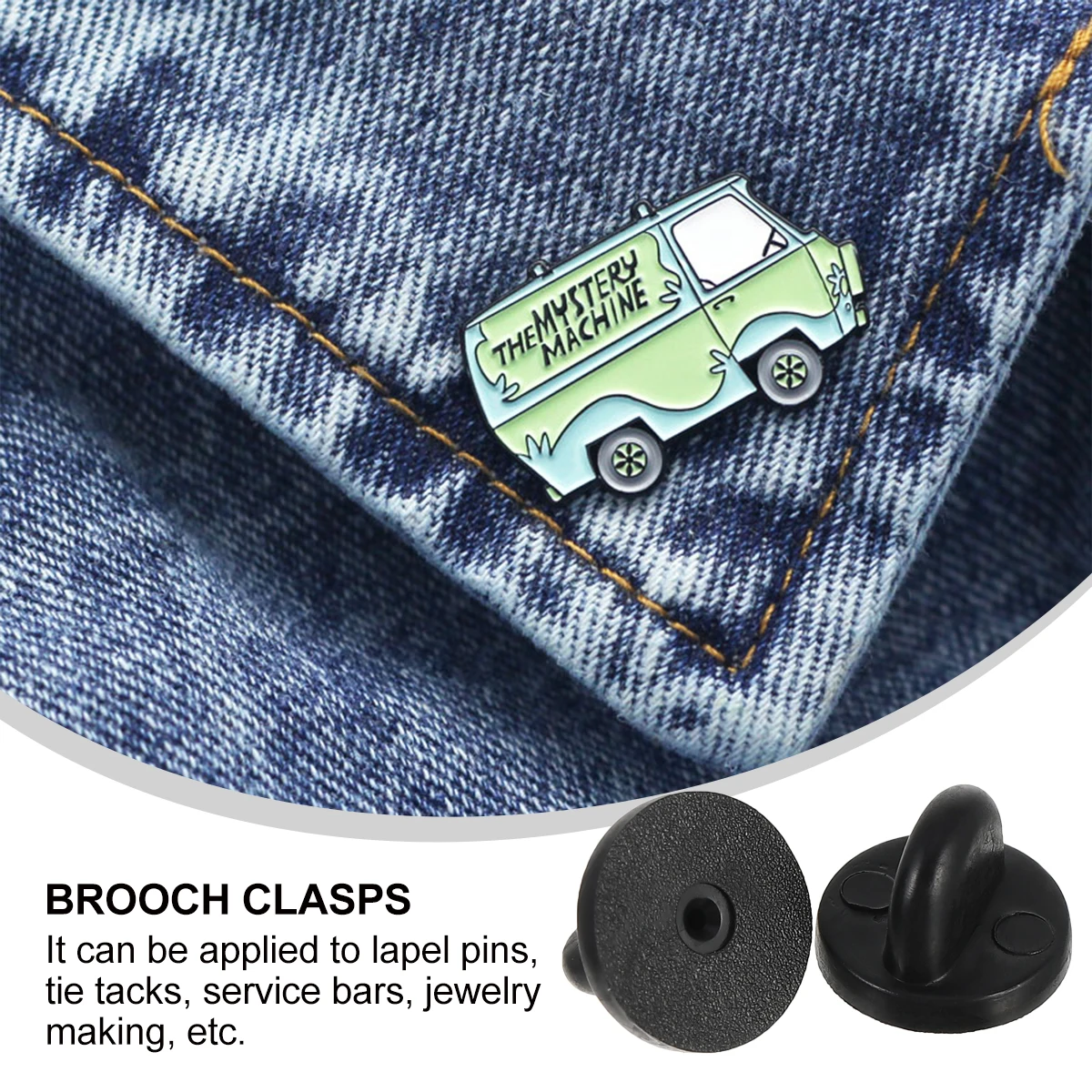 

200pcs Pvc Pin Backs Keepers Replacement Clutch Brooch Clasps Tie Tacks Lapel Pins Badges Backing Holder Sturdy Copper Clasp For