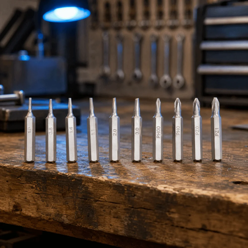 10pcs 4mm Shank Screwdriver Bits Set Slotted Bits Cross Head Phillips Screwdriver Bits Magnetic S2 Steel Repair Screwdriver Bits
