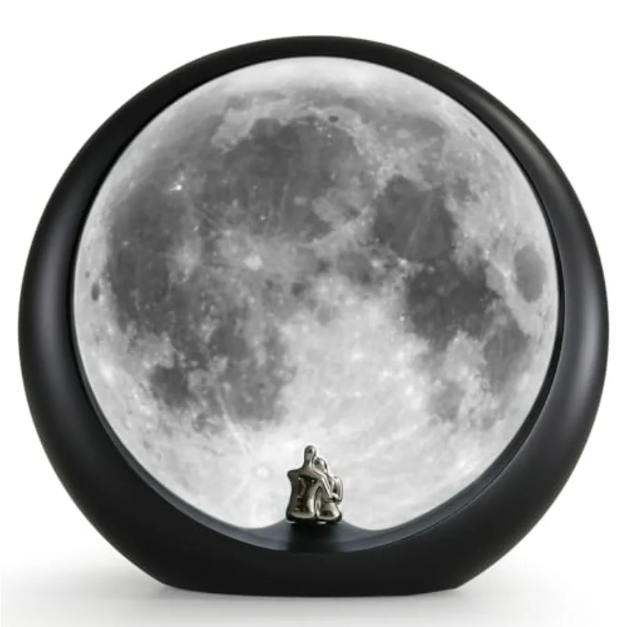 

Super Moon Lamp Dimmable Nightlight Unique Gift for Him/Her-Snguule Lovers Sitting Under The Super Moon