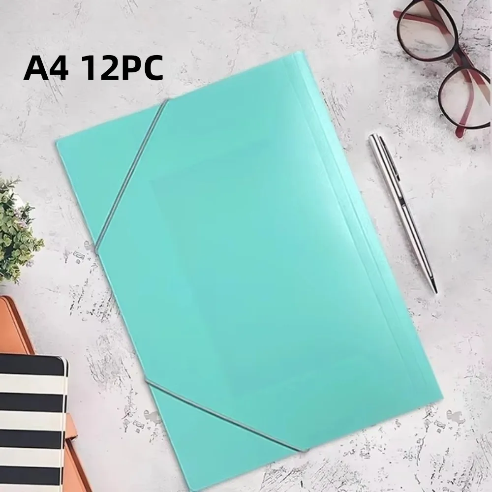 12-個-a4-オフィスプロジェクトバインダー-弾性閉鎖収納袋付き-弾性コードファイルバッグ-大容量巾着ドキュメントポーチ