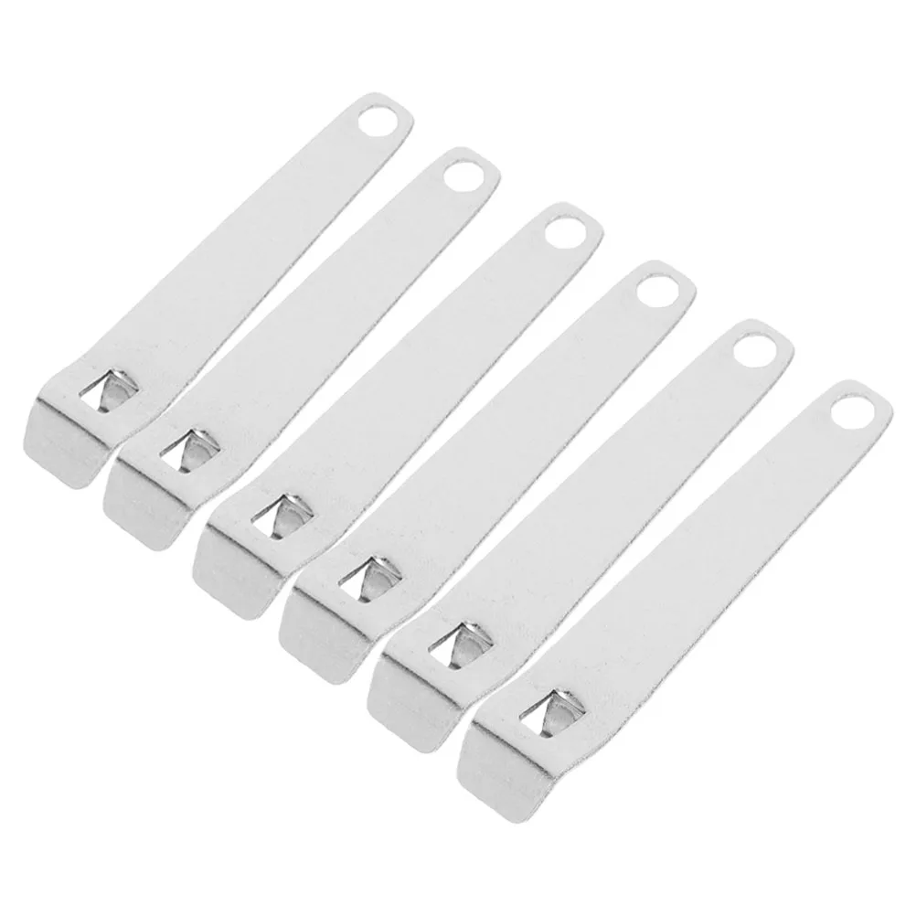 

6pcs Bottle Opener Stainless Steel Creative Design Manual Botox Vial Cap Removal Tool Portable Compact Easy Use
