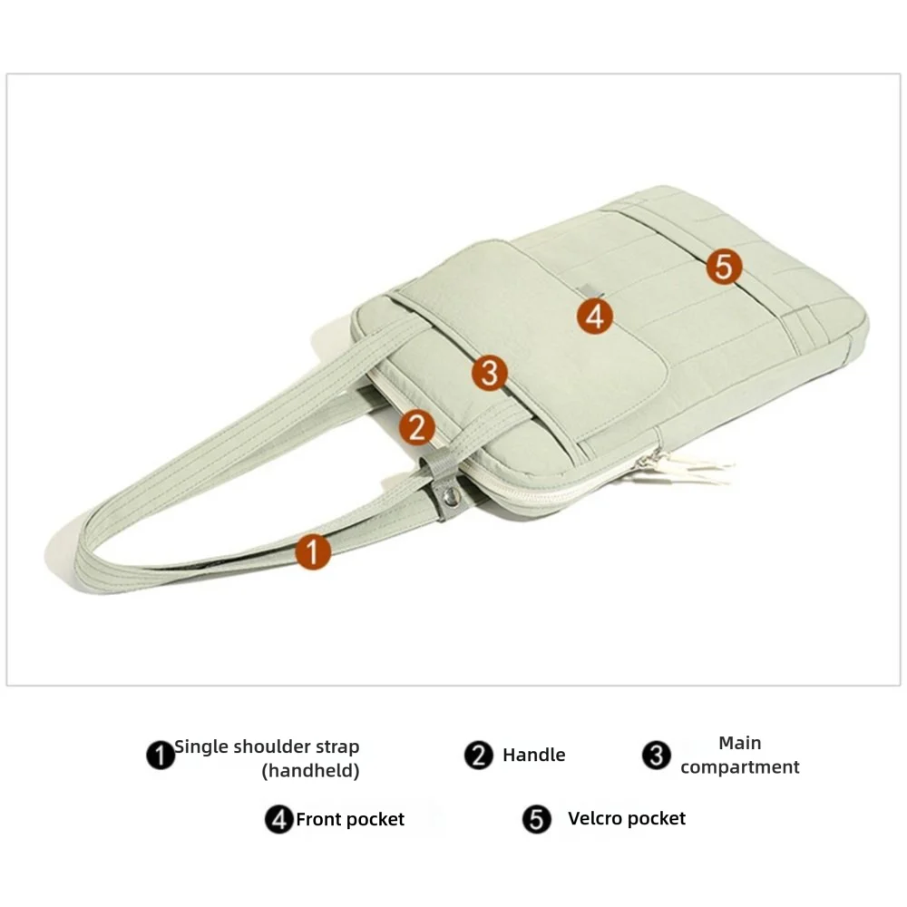 حقيبة كمبيوتر محمول متعددة الاستخدامات بكتف واحد، حقيبة كتف قماشية محمولة، حقائب عمل لأجهزة الكمبيوتر المحمول Lenovo Dell