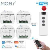 MOES Tuya WiFi RF Roller Blinds Curtain control Module Shutter Switch with Remote for Electric Motor Sunscreen Google Home Alexa