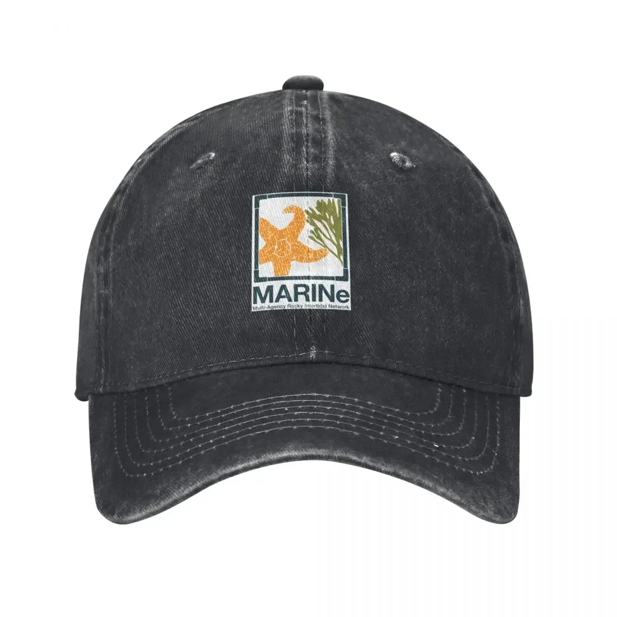 Primary MARINe logo square Baseball Cap Visor golf hat genuine winter hats for men Unique hats Girl Men's