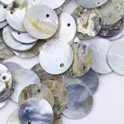 50 PCS 15mm 18mm 20mm 23mm Mussel Shell Slightly Curved Thickness: 0.7mm-1mm Round Coin Loose Beads Drop Charm Disc