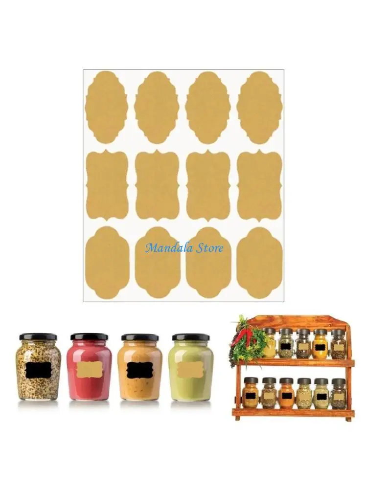 

U2JC Fancy Kraft Sticker Labels for Homemade Gift and Essential Oil 120PCS