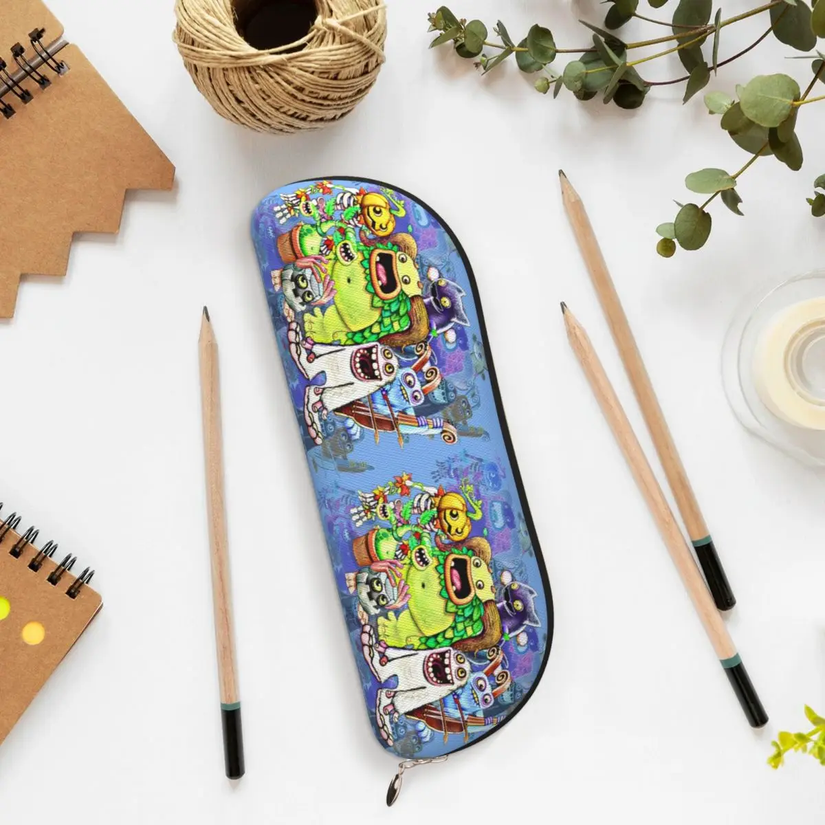 بلدي الغناء وحوش شخصيات مقلمة حامل قلم تخزين لوازم مكتبية سعة كبيرة صندوق القلم حقيبة أقلام رصاص للطلاب