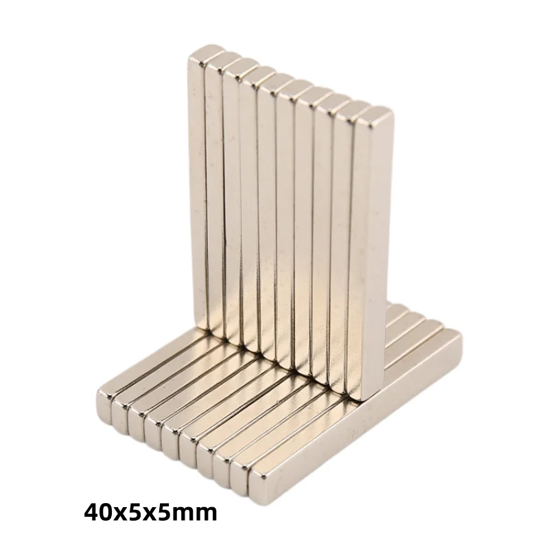 40x5x5mm Strong Quadrate Neodymium Magnet 40*5*5 Powerful Permanent Magnet 40mmx5mmx5mm Block Search Magnet N35