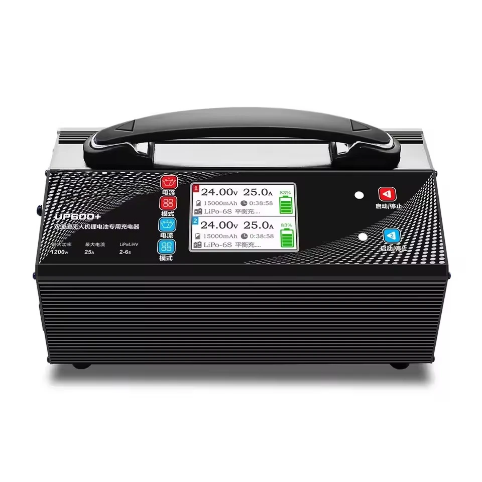 

Gold seller UP600 Dual Channel 600W 25A Lipid Balance Charger Super Power for Agricultural Surveying and Mapping 2-6S Char