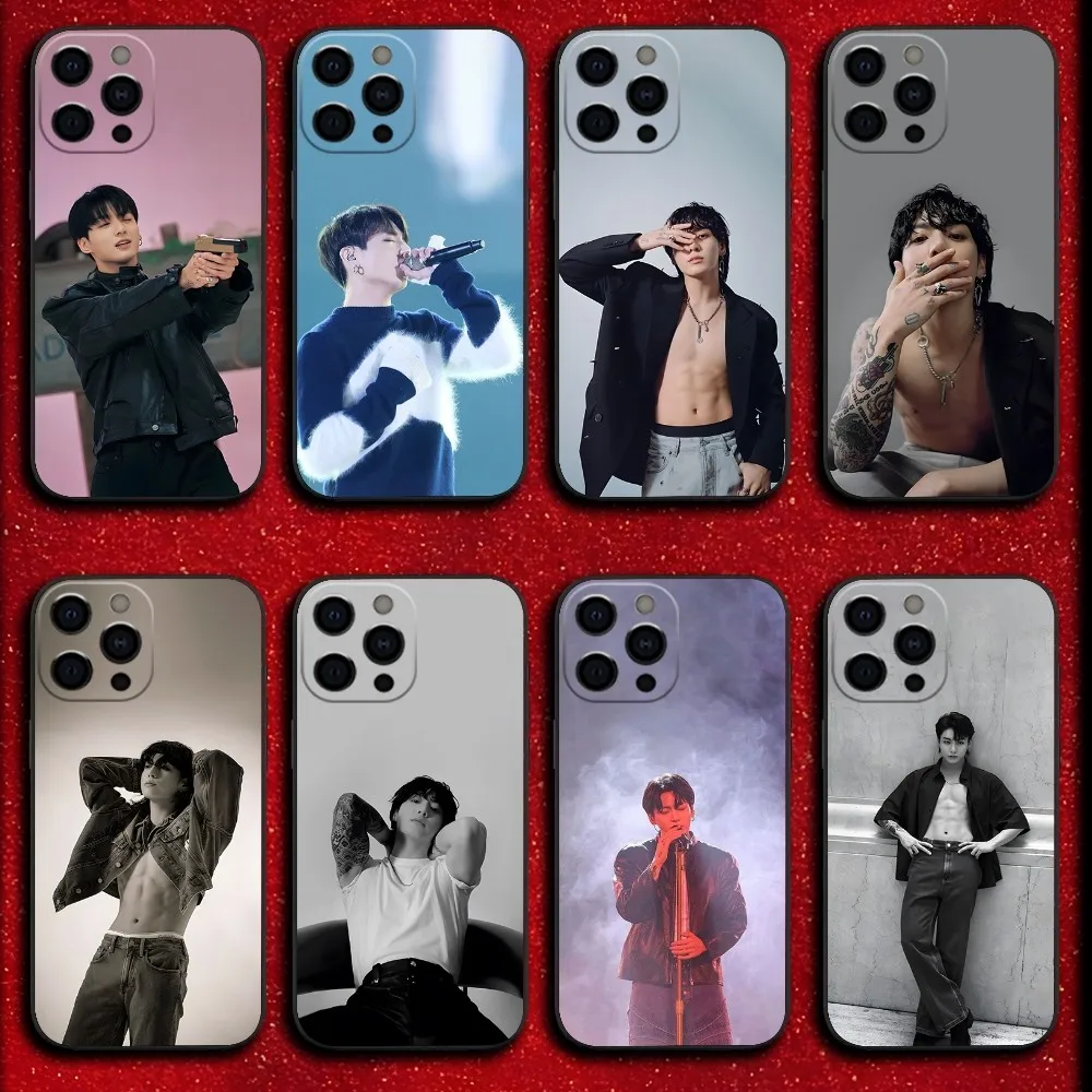 Singer J-JungKookS-S Phone Case For iPhone 16,15,14,13,12,11,Pro,X,XS,Max,XR,Plus,Mini Soft Black Cover