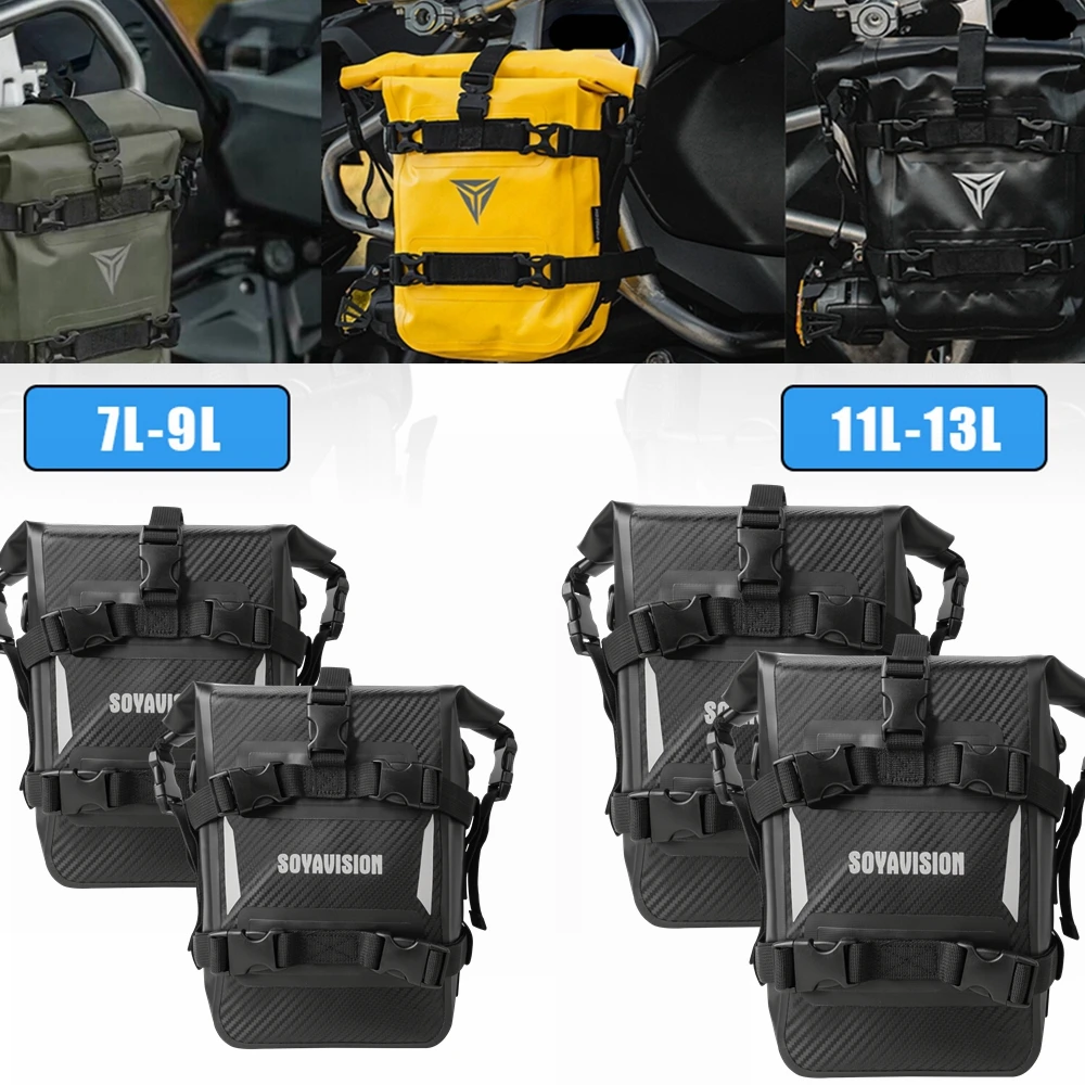 Waterproof Bag Repair Tool Placement Bag For BMW R1200GS R1250GS HONDA Suzuki DL650 V-Strom Motorcycle Frame Crash Bars Bag