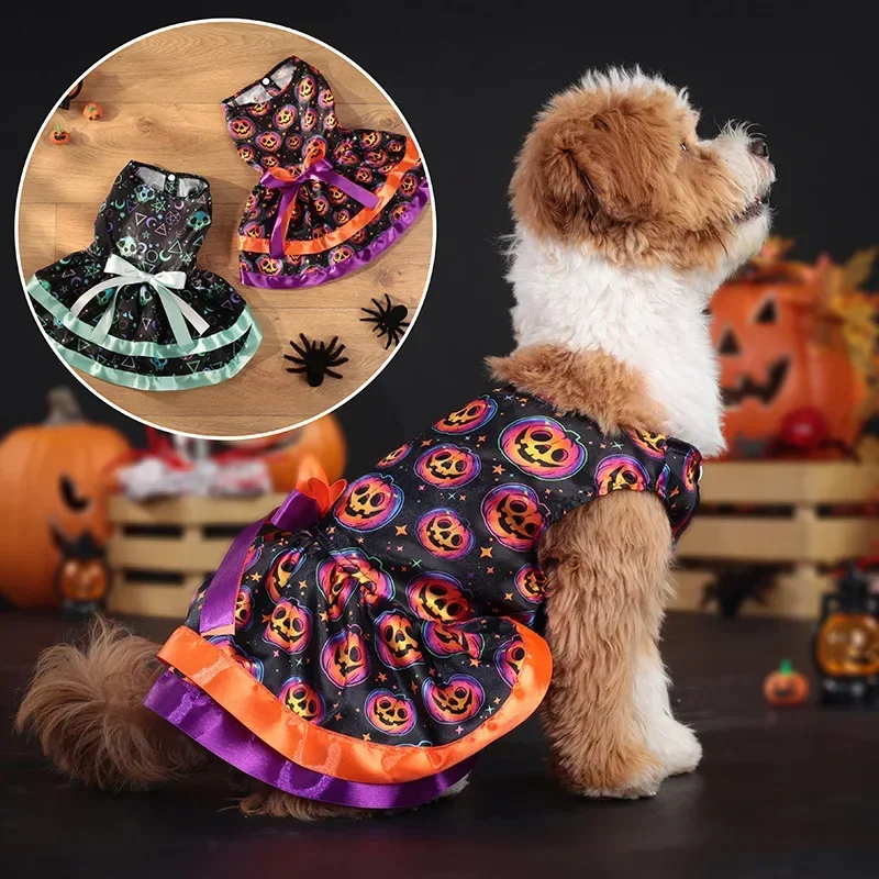 Ropa para animaux de compagnie de style fun pour la fiesta de Halloween, ropa para perros, jupe en forme de Aliments