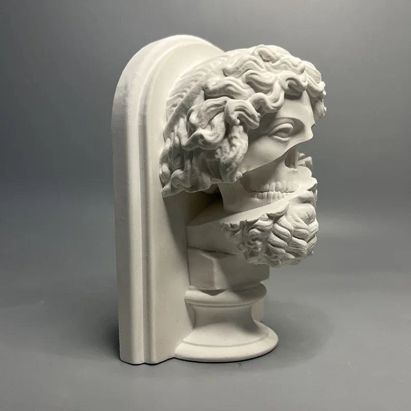 Ancient Greek Mythology Zeus Statue - Mythical God King Plaster Desk Decoration Ornaments Aesthetic Room Sculpture