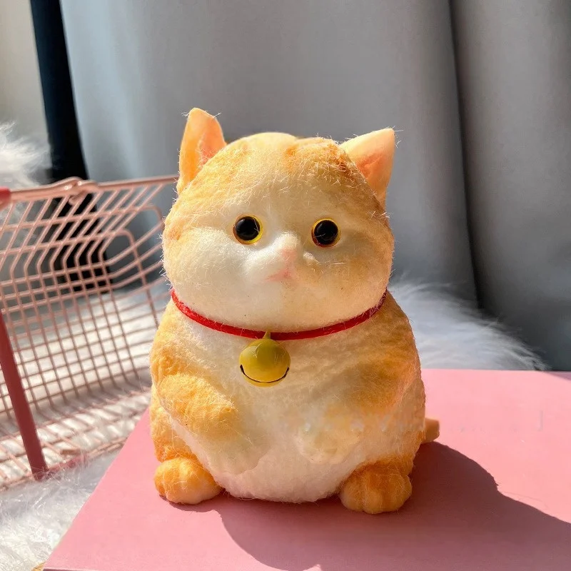 قطة قابلة للعصر - واقعية للغاية، ناعمة، كذاب بطيء، ألعاب إبداعية، ديكورات وألعاب الضغط