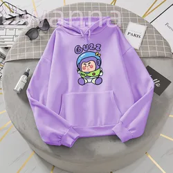 Cute Buzz Hoodies Women Cartoon Toy Story Graphic Hoodie Kawaii Tops Funny Oversized Pullover Sweatshirts Female Clothes