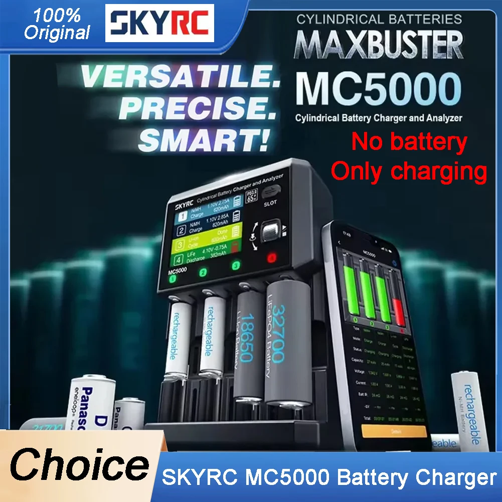 

SKYRC MC5000 Universal Battery Charger for RC DIY Electronics - Compatible with Li-ion HV LiFe NiMH NiCd Eneloop NiZn LTO Na-io1