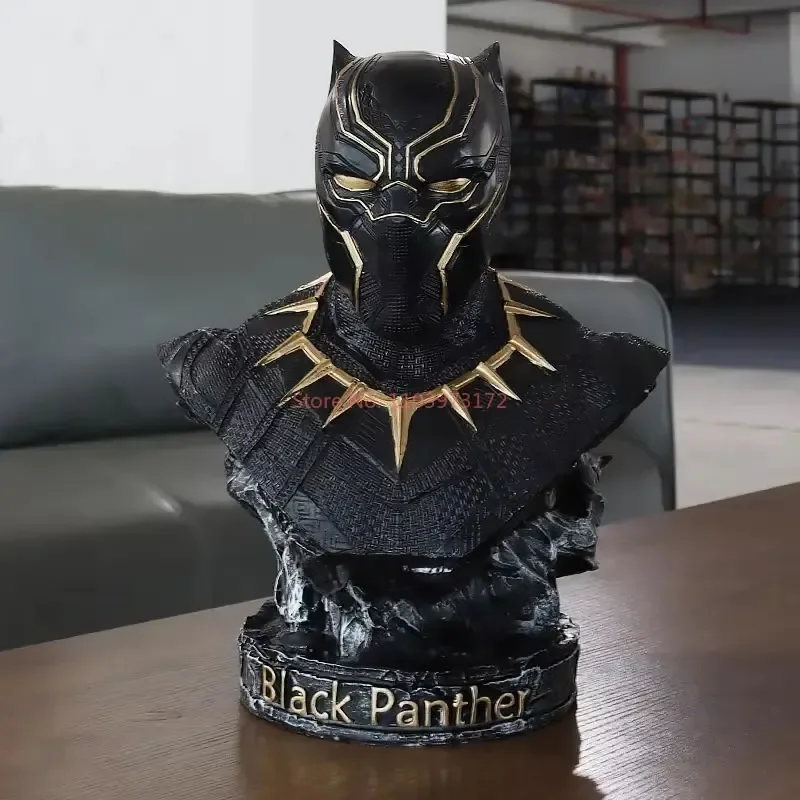 Marvel lenda vingadores peito ação homem estúdio pantera negra 36cm estátua modelo coleção brinquedos presentes para amigos classm