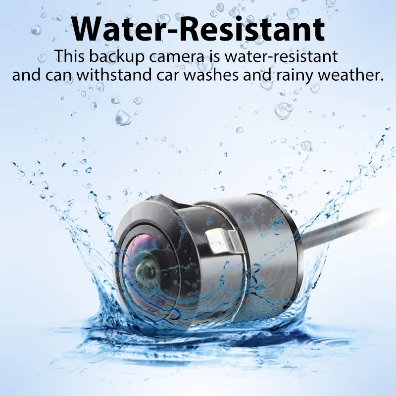 AHD1080P كاميرا الرؤية الأمامية والخلفية للسيارة 170 °   عدسة عين السمكة عالية الدقة للرؤية الليلية للسيارة كاميرا عكسية CVBS