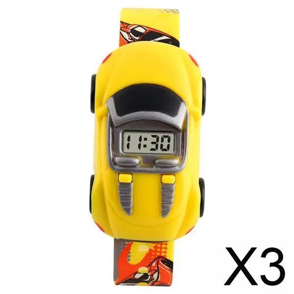 Kids Digital Watch Toy with Creative Car Theme Multi Function Electronic Wristwatch for Birthday Present