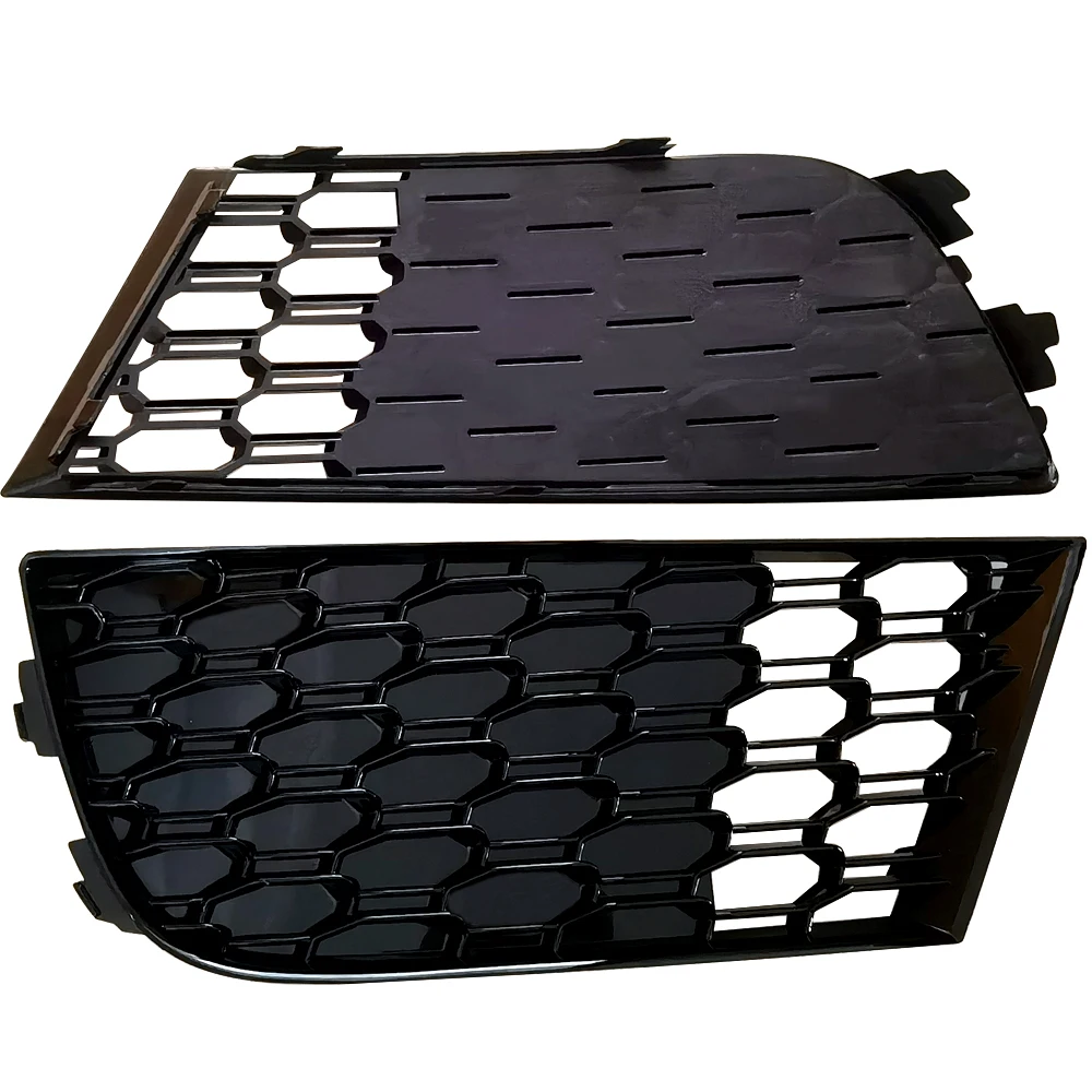 Honeycomb Mesh For AUDI A3 8V S-LINE S3 SPORTBACK 2017 2018 2019 Car Front Bumper Fog Light Grille Fog Lamp Cover Racing Style