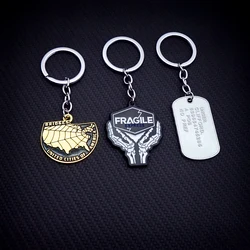 Death Stranding Keychain Dog Tag Key Chain Keyring Fashion Keychains for Men Women Game Accessories Car Key Ring