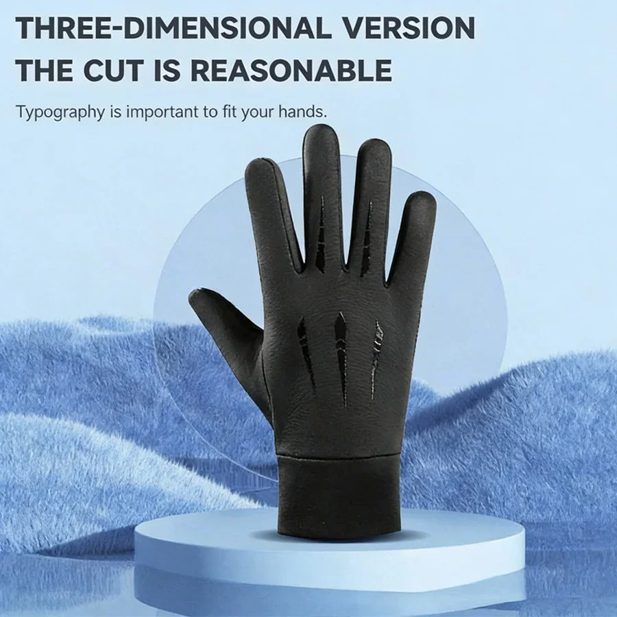 Winter warm Gloves: Touchscreen, Waterproof & -20°C. Sleek Black Design with Enhanced Grip for Daily Commutes and Weekend Hikes.