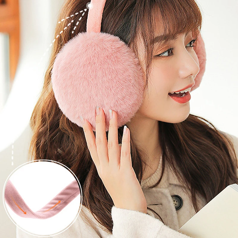 Foldable Keep Warm Earmuffs Cute Autumn Winter Windproof Comfortable Unisex Warmers Imitation Rabbit Plush Ear Muff Equipment