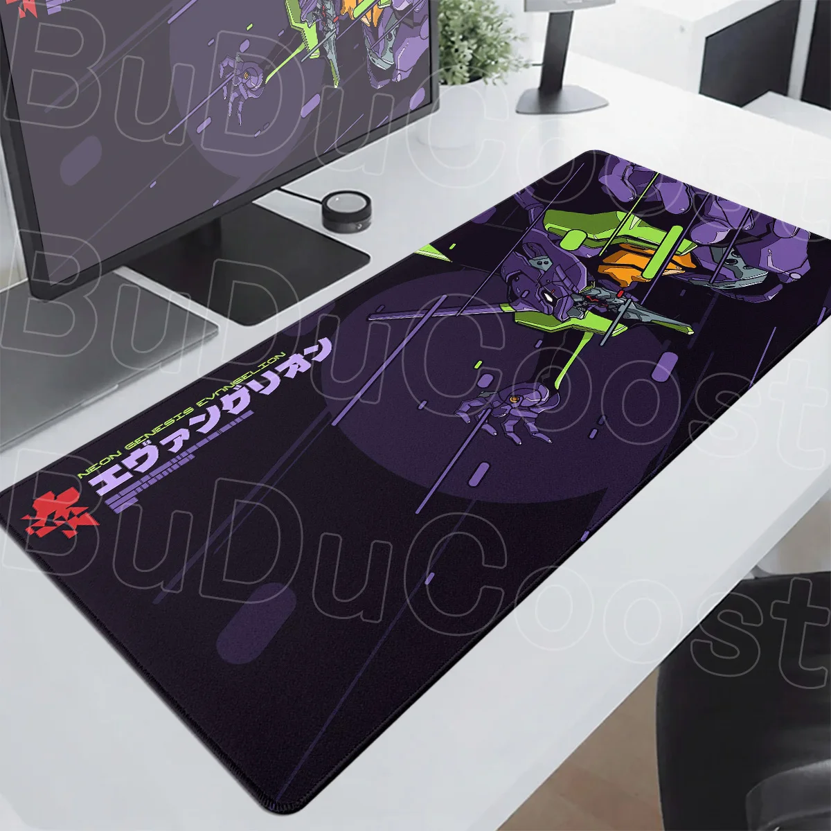 Alfombrilla de ratón Anime E-Evangelions de 1000x500mm, alfombrilla de ratón para teclado Speed Gamer, alfombrilla de escritorio de goma antideslizante EVA-01, accesorios para juegos de PC