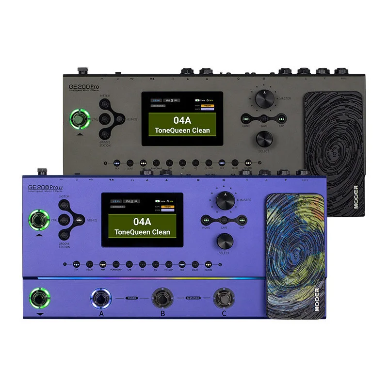 MOOER GE200 Pro GE200 Pro Li Guitar Multi Effects Processor Pedal Amp Modeling Looper Drum Machine