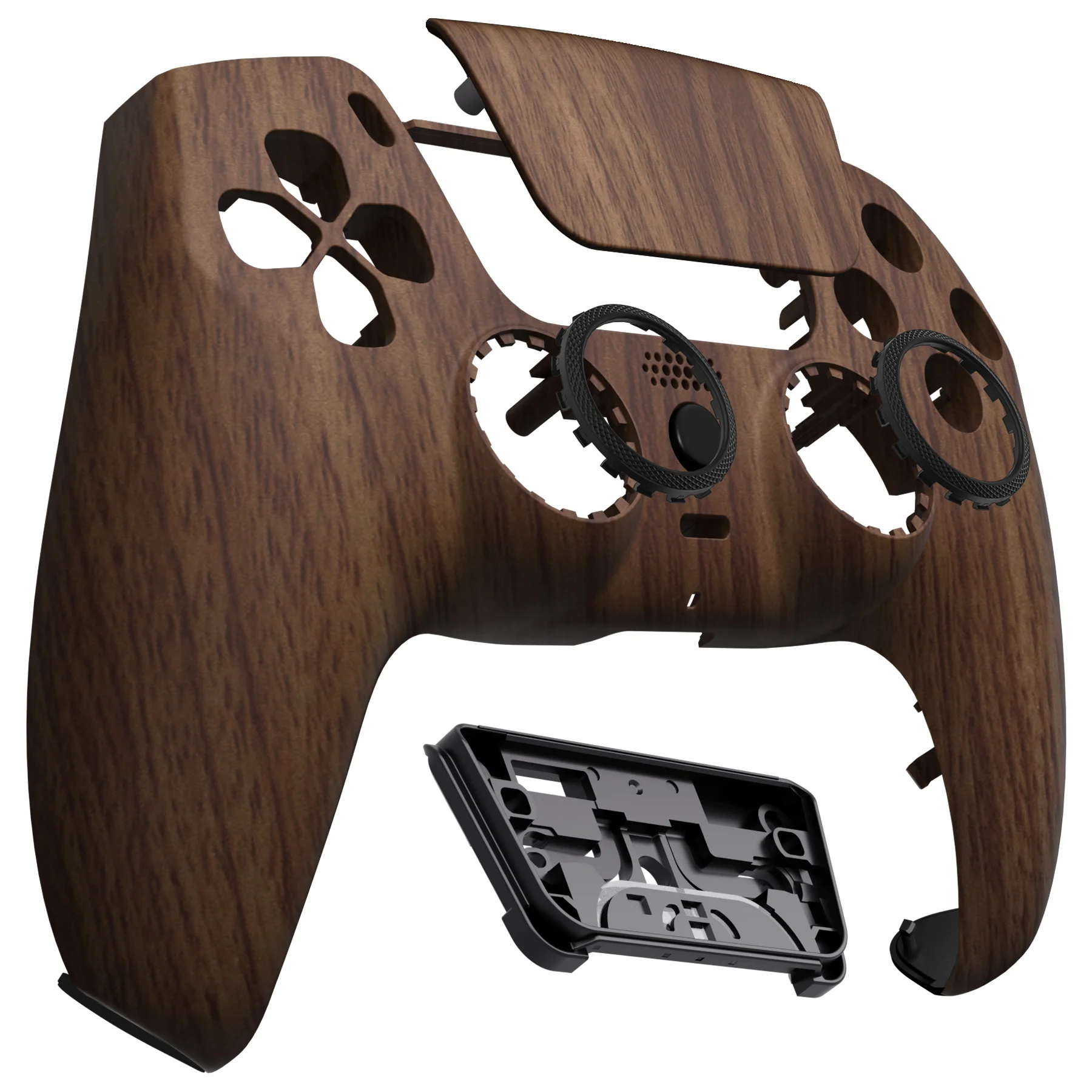 eXtremeRate LUNA Redesigned Replacement Shell Touchpad for ps5 Controller BDM-010/020/030/040/050 - Wood Grain