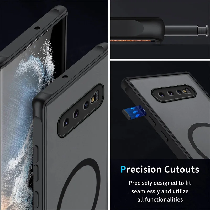 Matte Magnetic Suction Phone Case for Samsung Galaxy Note10plus Note10+ Note9 Note8 S10 S10+ S9 S8 PLUS Hard Case Anti-collision view 4