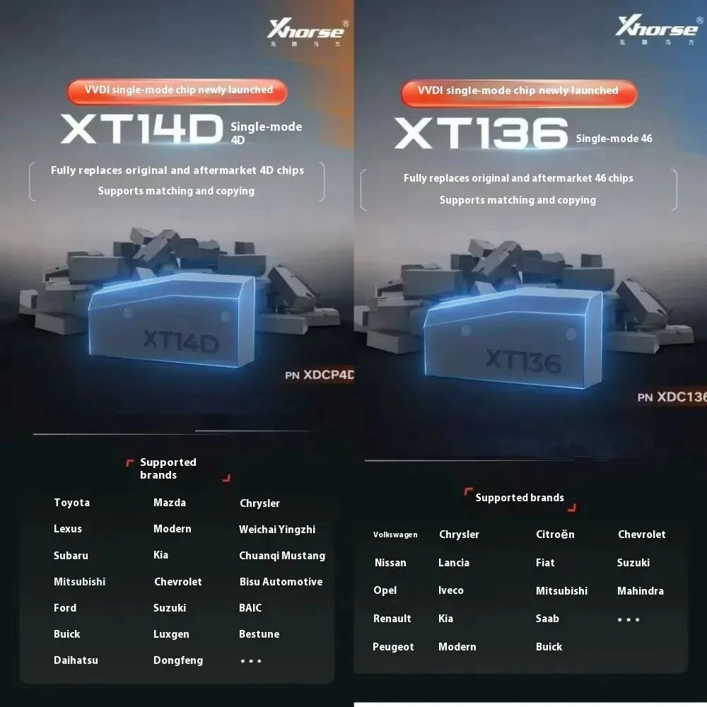 Heynes Xhorse VVDI Super Chip XT136 XT14D Car Key Chip Replaces Original and Aftermarket 4D/46
