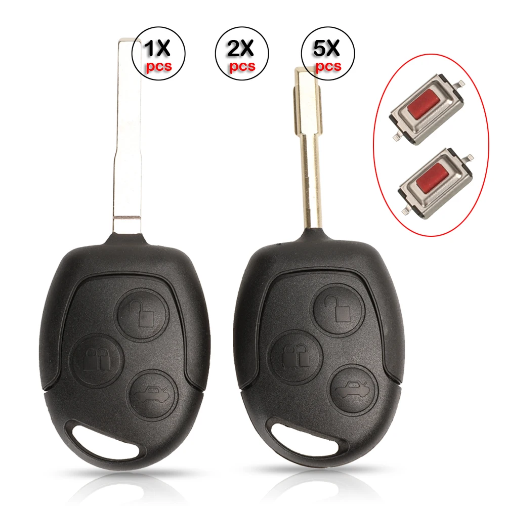 

jingyuqin 3 Buttons Remote Car Key Shell Case switch Fob Covers For Ford Focus Mondeo Festiva Fusion Suit Fiesta KA C-Max Galaxy