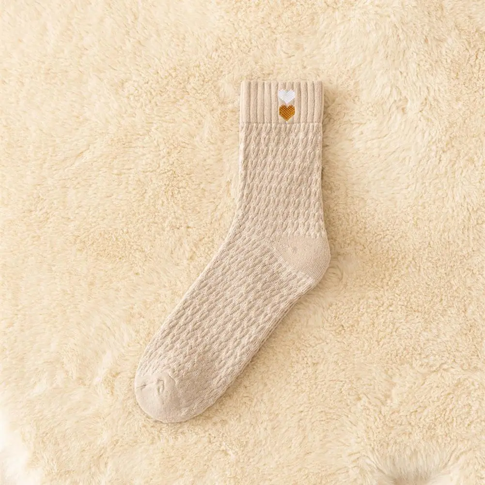 Calcetines Cálidos y Acolchados, Calcetines de Invierno con Forro Polar Grueso para Mujer, Calcetines Térmicos Cálidos para Botas, Calcetines de Media Pantorrilla con Canalé para Uso Diario