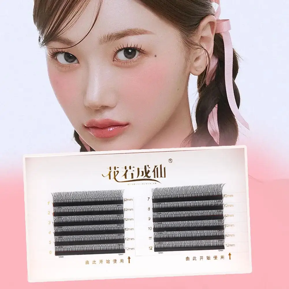 Extensiones de pestañas Negro mate Natural Punta única Forma de U Extensiones de pestañas 2D Y Fans Volumen Pestañas postizas individuales