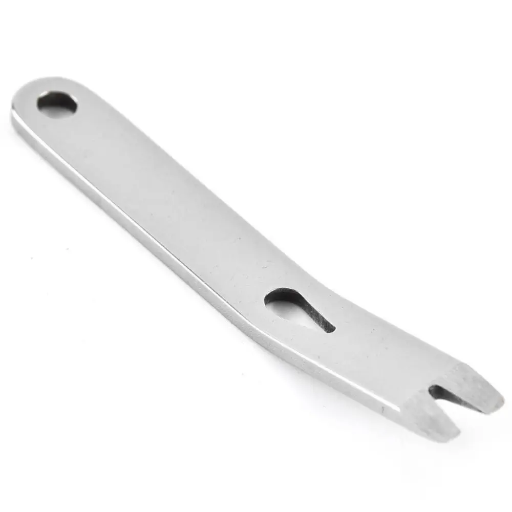 New Stainless Steel Nail Puller Tool Forked End Nail Puller Slot EDC Pry Tool Keychain Hole Wire Stripper Mini Pry Bar EDC Carry