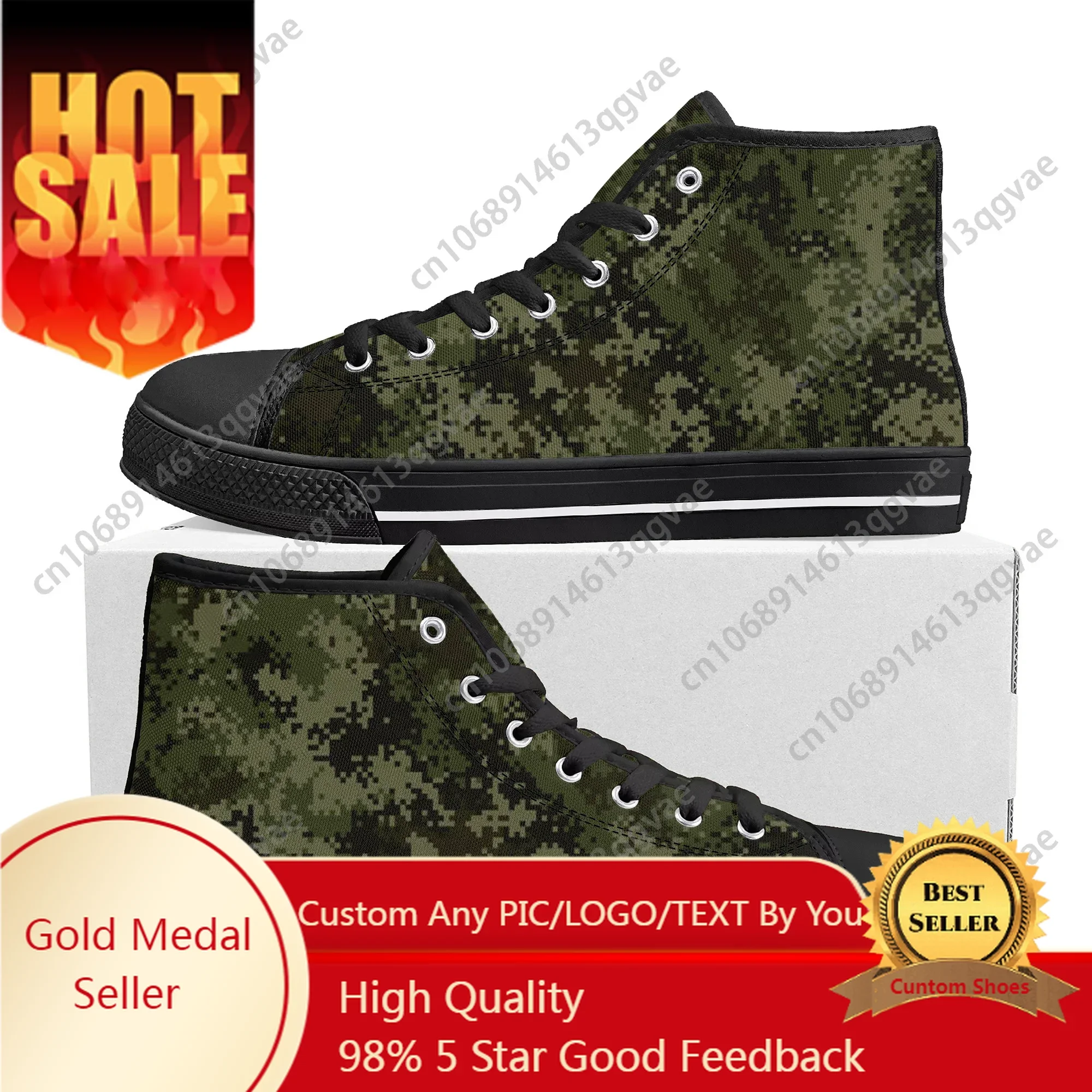 

Camouflage Army High Top High Quality Sneakers Mens Womens Teenager Canvas Camo Navy Sneaker Casual Couple Shoes Custom Shoe