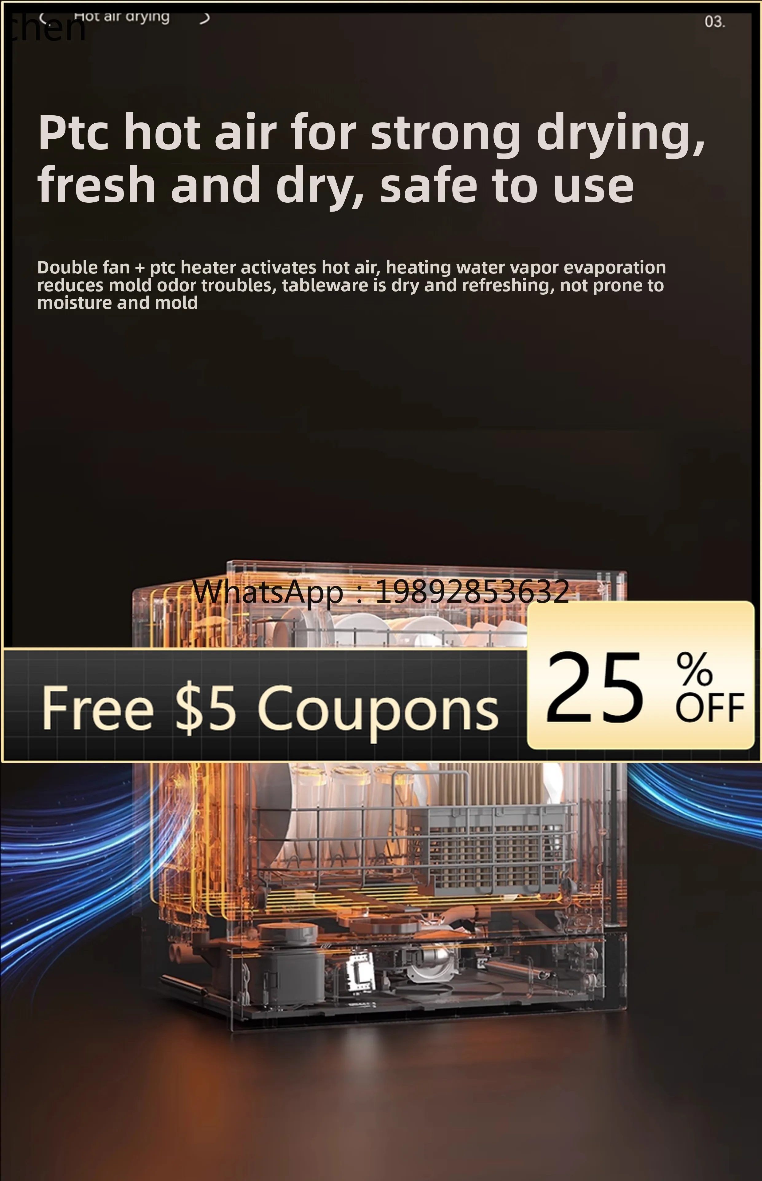 

Машина для чистки 13 предметов, настольная, бытовая, автоматическая, с первоклассным эффектом очистки воды, интегрированная функция дезинфекции и сушки