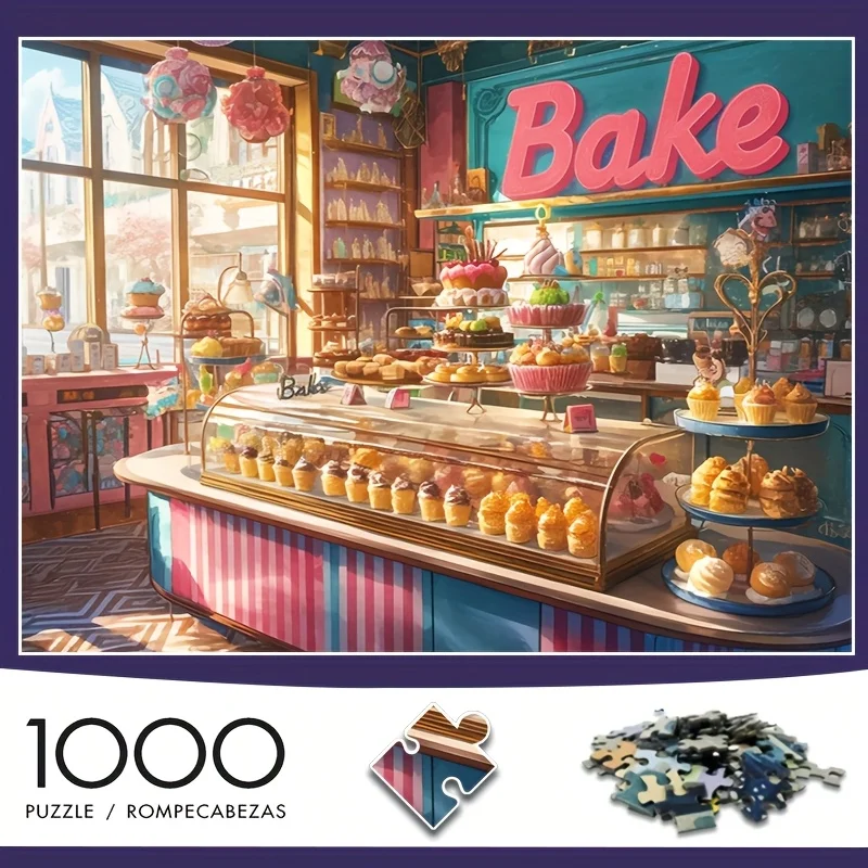 A Box of (1000pcs) Adult Mini Puzzles with Wildflowers And Book Designs - Scratch-Resistant, High Difficulty, Suitable for Adu