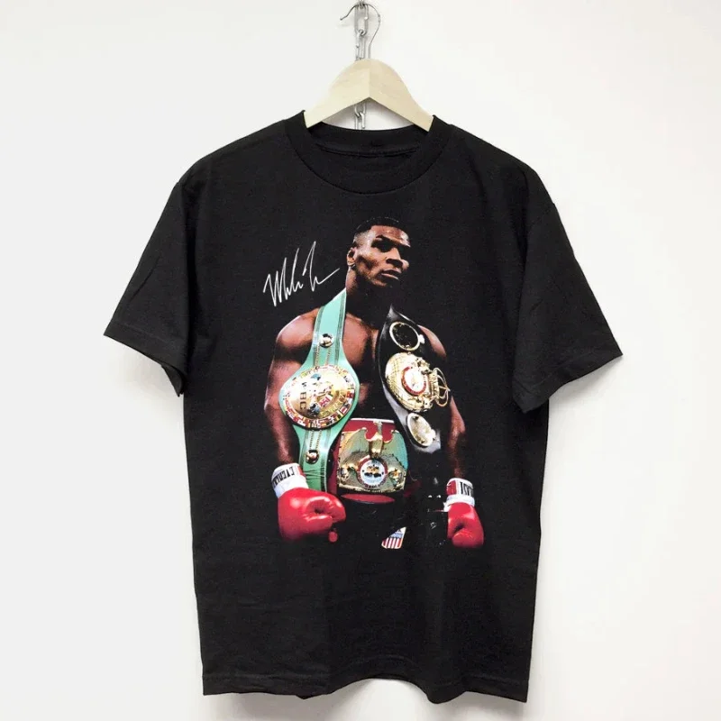 

Mike Boxing Printed Cotton T-shirt Unisex Men Women Causal Tyson Tops Summer Round Neck Short Sleeve Graphic Tee Big Size S-4XL