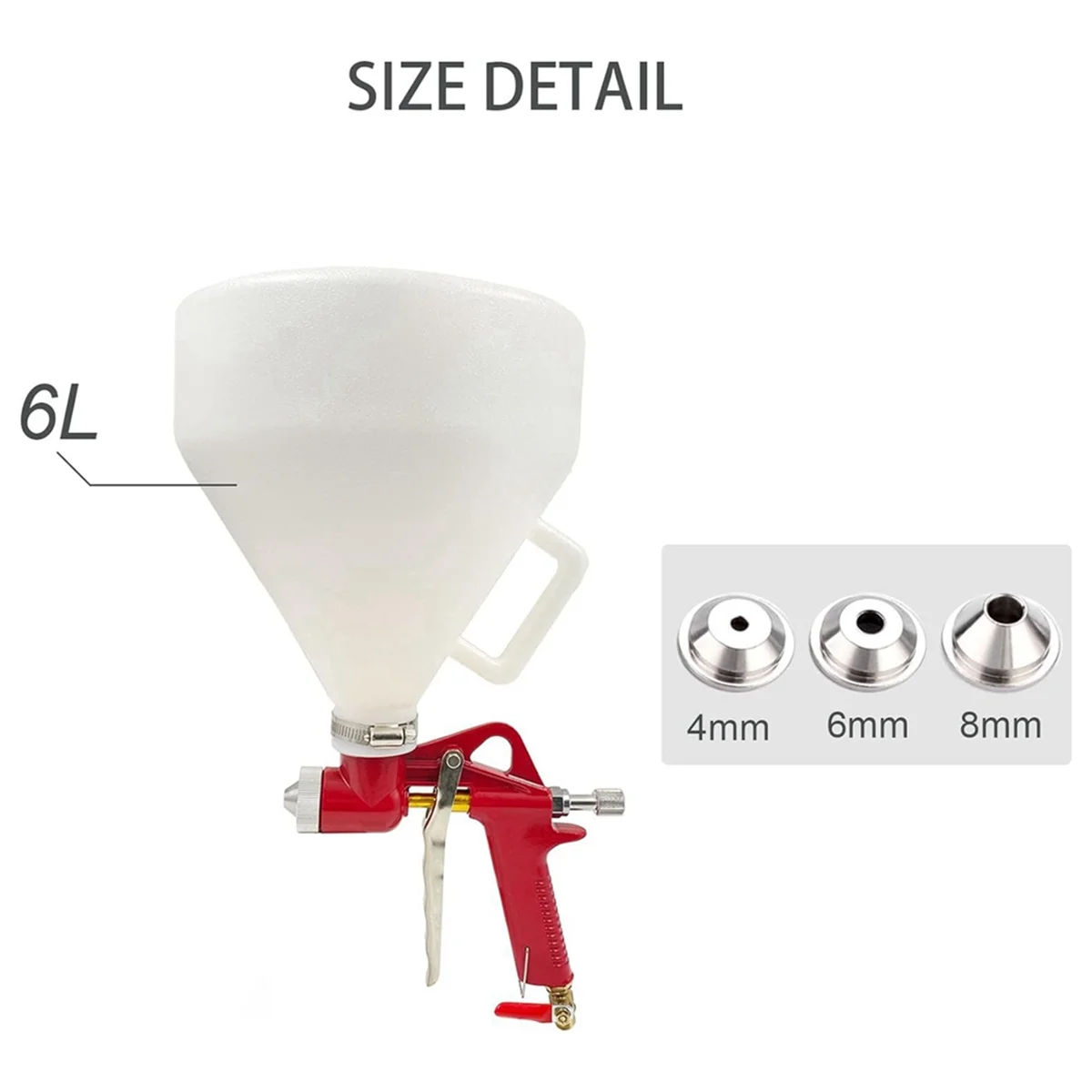 Air Texture Spray Tool ,1.58 Gallon Drywall Wall Painting Sprayer With 3 Nozzles(4.0Mm/6.0Mm/8.0Mm) For Stucco Mud Walls