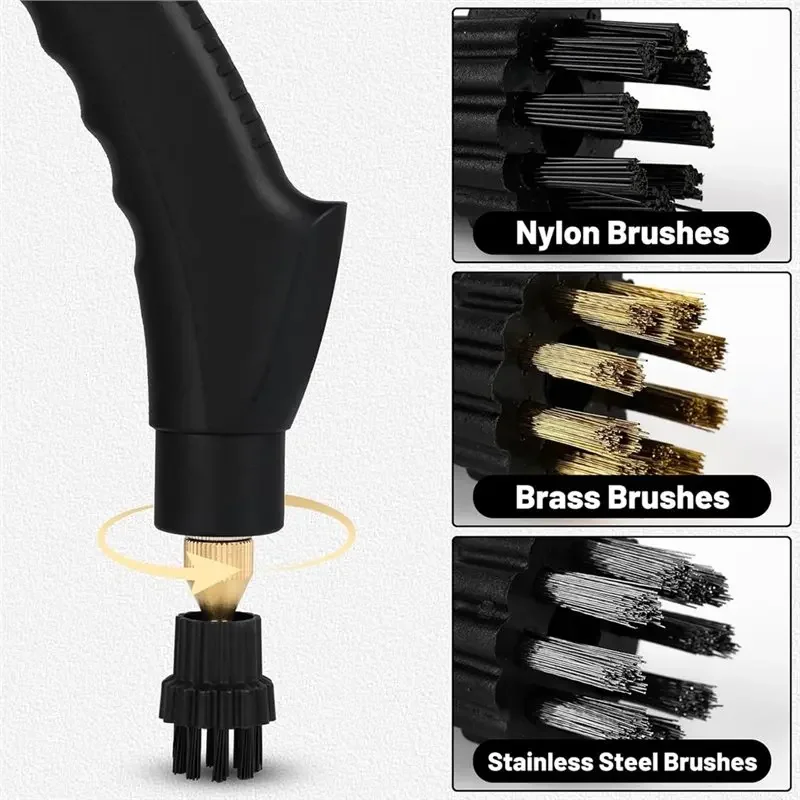 A65T-M8 Steam Cleaner Attachments 18PCS Steam Cleaner Brush Head, Steamer Accessories Replacement Parts, Cleaning Brush Head - view 5