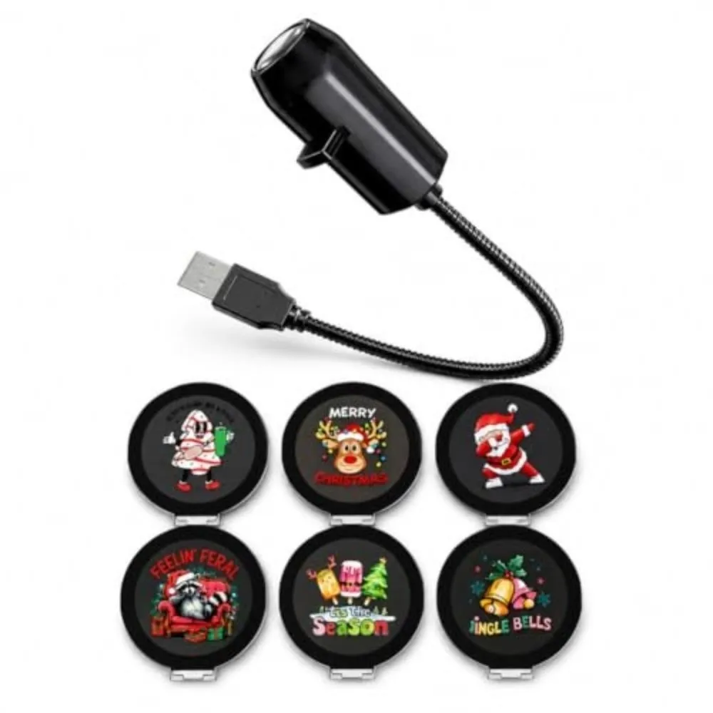 HD Resolution Christmas Scene Projector Plug and Play Multiple Scenes Festive Scene Projector Night Light Projector Car Interior