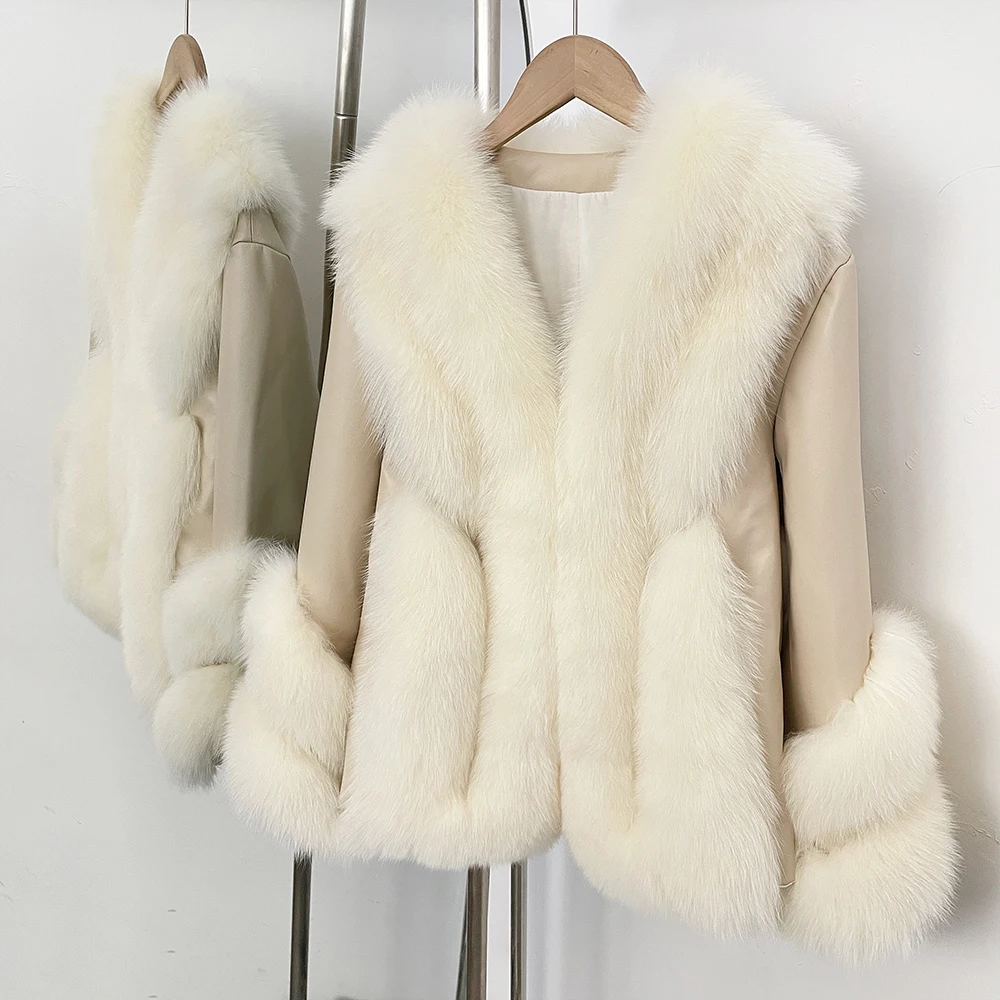 

Пальто из натурального меха лисы OFTBUY с пуховым наполнителем, из цельной овчины, класса люкс, женское, зима 2026, куртка из натурального меха лисы, верхняя одежда