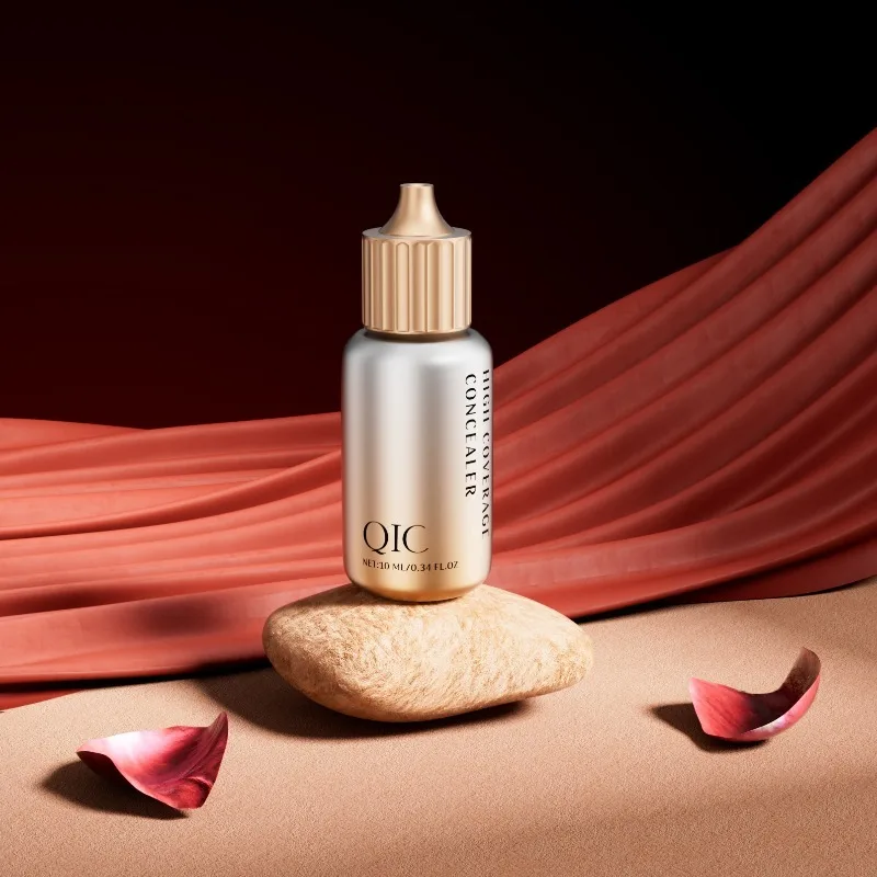 خافي عيوب سائل زجاجة صغيرة، كريم أساس بتغطية كاملة للوشم وندبات حب الشباب والهالات السوداء، مكياج مرطب غير كعكي 5 ألوان