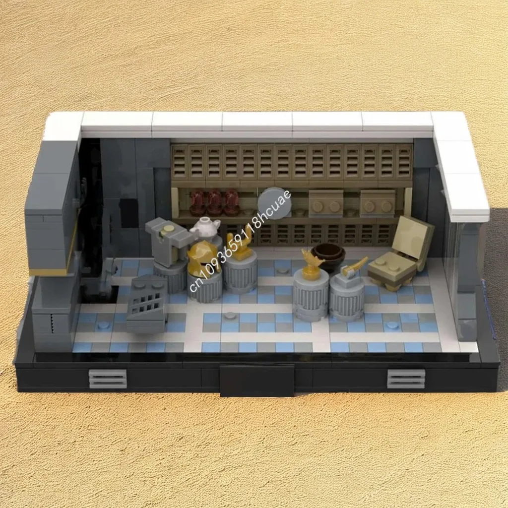 

508 шт. MOC Галерея Luthen и Kleya, диорама, звездная битва, строительные блоки, развивающая рождественская игрушка, подарок, креативная STEM