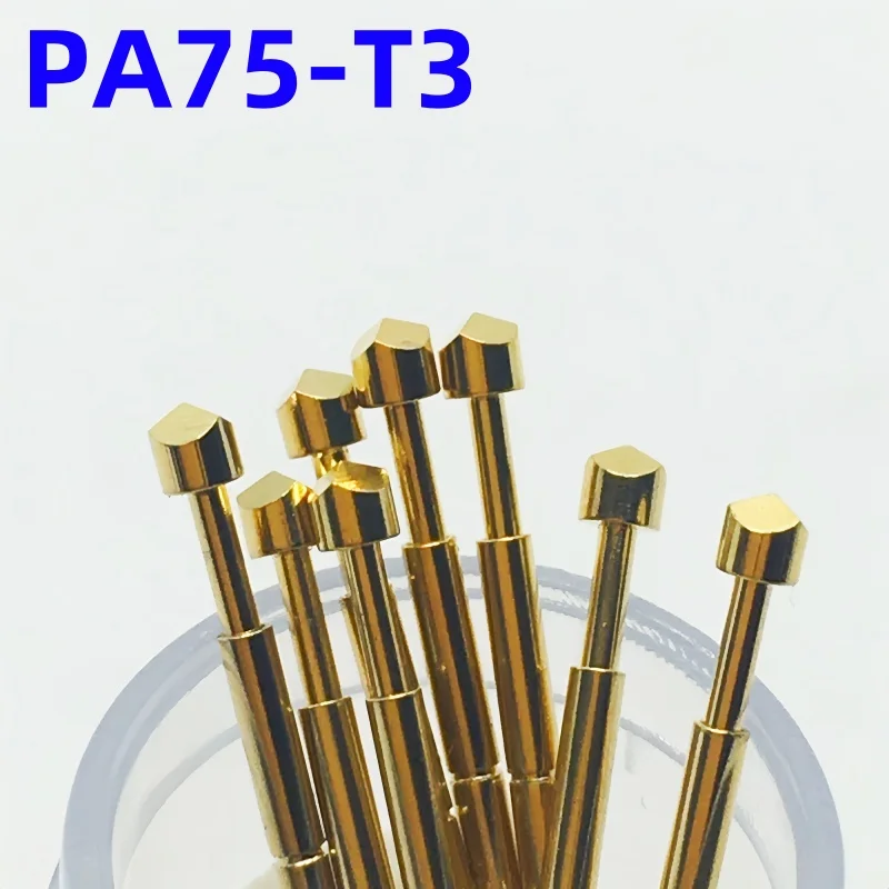 100PCS Spring Test Probe PA75-T3 Test Pin PA75-T Pogo Pin P75-T3 PCB Probe P75-T Diameter 1.02mm Head Dia 1.5mm Test Tool 17.0mm
