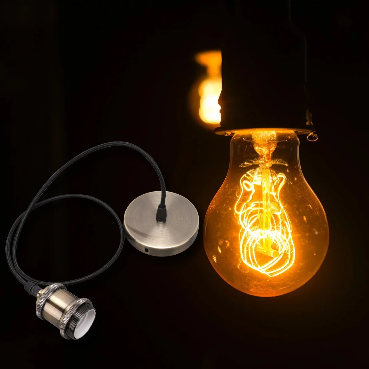 الأخضر البرونزية E27 قاعدة مصابيح كلاسيكية حامل الرجعية قاعدة إضاءة عملية للمنزل غرفة المعيشة الديكور حامل مصباح