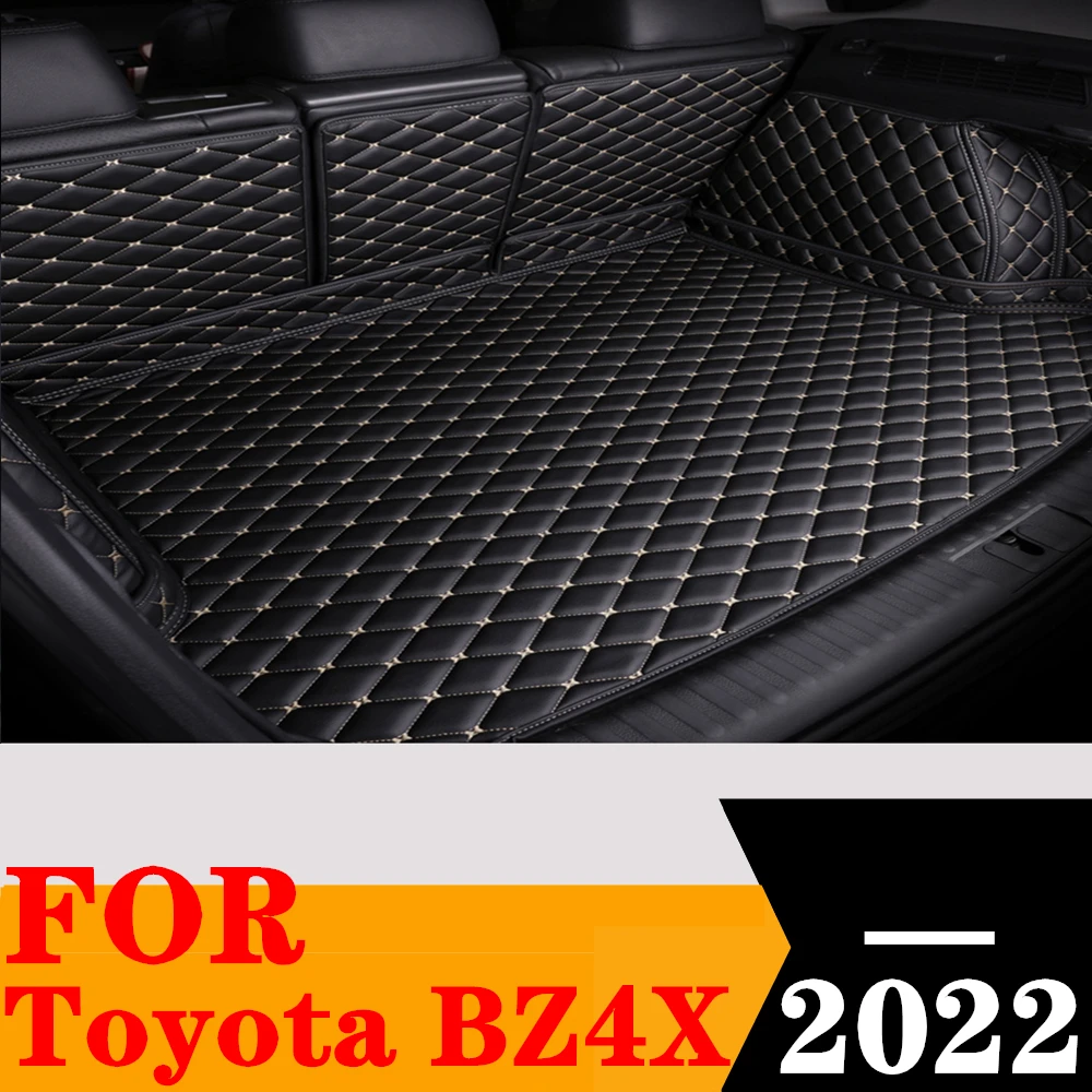 Custom Full Set Car Trunk Mat For Toyota BZ4X 2022 Rear Cargo Liner Tail Boot Tray luggage Pad Interior Vehicles Carpet Parts